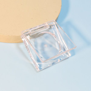 Clair <span class=keywords><strong>Vide</strong></span> Pan carré Fard À Paupières Cube En Plastique Compact Poudre étui Transparent Blush clair Cosmétique <span class=keywords><strong>Vide</strong></span> Fard À Paupières Palette étui - Product Image 4