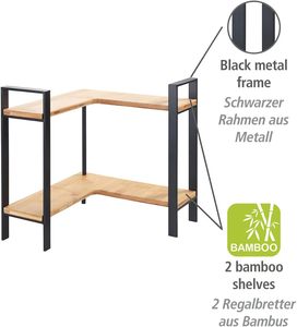 <span class=keywords><strong>Étagère</strong></span> d'angle de cuisine en bambou [peu encombrant] <span class=keywords><strong>Étagère</strong></span> de cuisine sur pied Organisateur de cuisine avec <span class=keywords><strong>2</strong></span> <span class=keywords><strong>niveaux</strong></span> - Product Image 4