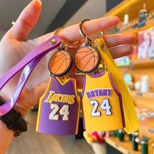 Basketball maillot personnage poupées dessin animé <span class=keywords><strong>Superstar</strong></span> football Pvc porte-clés personnalisé 3D Kawaii <span class=keywords><strong>Mario</strong></span> silicone porte-clés - Product Image 3
