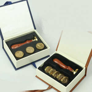 Set confezione regalo timbro sigillo di cera espressioni personalizzate serie benedizione Logo Kit timbro cera per carte buste regalo - Product Image 6