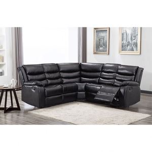 Frank Good Furniture Direct Factory Sale Modern 3-Seater Cooling Synthetic Leather Sectional <b>Sofa</b> Recliner for Apartments - Product Image 3