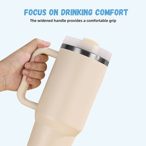 40oz 304 Stainless Steel <b>Double</b> <b>Wall</b> Vacuum Insulated Tumbler with Handle Leak-Proof for Coffee Tea & Daily Use - Product Image 4