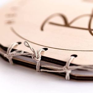 Cartes de jalons de développement pour bébé en peuplier personnalisées en gros, accessoires de photographie pour nouveau-nés en bois, décoration intérieure, annonce de <span class=keywords><strong>naissance</strong></span> pour baby shower - Product Image 3