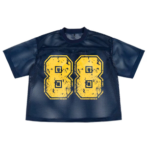 Camiseta de malla holgada de alta calidad para hombre, 180g, jersey, hombros caídos, transpirable, ligera, de secado rápido, con impresión de logotipo personalizado, OEM - Product Image 2