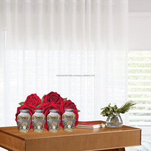 Gris et Or Souvenir funérailles Mémorial Crémation Urne Ensemble de 4 Pièces Pour Cendres Humaines est fait de massif fabriqué à la main en laiton - Product Image 4