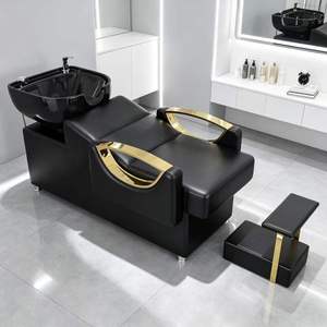 Mobilier de salon de beauté, lit de lavage inclinable avec évier, bac de lavage pour salon de coiffure - Product Image 4