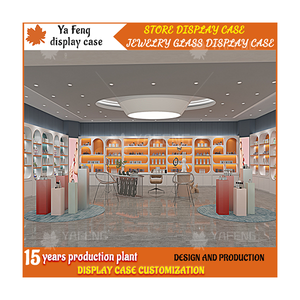 Estante moderno para tienda, mueble de exhibición de cosméticos con estante de perfume y exhibición de peluca rosa, muebles de tienda de suministros de belleza - Product Image 4