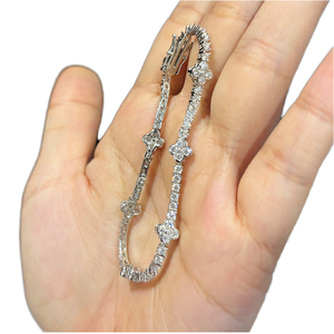 Women's Luxury <b>White</b> Gold Plated 925 Silver Custom Bulk Moissanite Tennis <b>Bracelet</b> Fine Jewelry Gift Trendy GRA Certified - Product Image 1