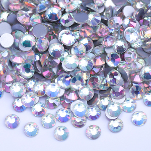 Juli gros nouveau AB couleur bébé rose cristal Non Hotfix strass dos plat strass pour bricolage sacs robe Nail Art chaussures - Product Image 5