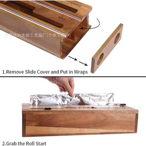 Caja de Almacenamiento de Plástico para Envoltorios de Alimentos, Cortador de Papel de Aluminio, Accesorio de Cocina Multifuncional, Organizador de Escritorio - Product Image 4