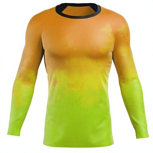 Slider Sports Men's Full Sleeve Gradient Rash Guard Quick Dry <b>Compression</b> <b>Shirt</b> for Outdoor Training and Gym Exercise - Product Image 1