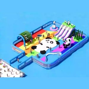 Un gran <span class=keywords><strong>castillo</strong></span> flotante <span class=keywords><strong>en</strong></span> el agua, Nube hinchable, lago para niños, <span class=keywords><strong>Isla</strong></span> Flotante inflable fuera del agua, Tobogán de cama flotante - Product Image 1