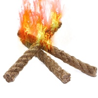 Corde en chanvre cirée à la paraffine écologique naturelle de 254 mm (10 pouces), allume-feu, torche pour le camping