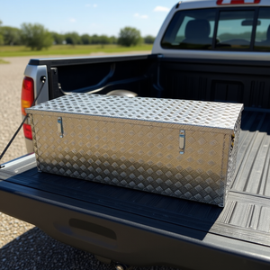 Boîte à outils en aluminium à carreaux TTAKE, 48 po x 20 po x 18 po, rangement robuste pour camions et véhicules - Product Image 3