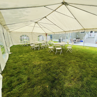 Carpa Clásica de 10x10 pies con Estructura de Aluminio y PVC Resistente para Bodas, Eventos, Fiestas, Exposiciones al Aire Libre