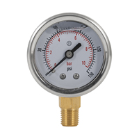 Reliable Price Multiple Specifications Pressure Indicator Air Pressure Meter 50mm Small Liquid Filled Pressure Gauge