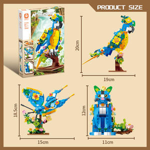 Fangcheng 1051 Triple Change Parrot Butterfly Cat <b>Building</b> <b>Block</b> Toy 3 in 1 Creative Gift for Kids Ages 8 13 - Product Image 3