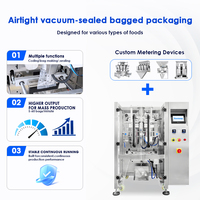 Machine d'emballage sous vide verticale automatique pour aliments, machine d'emballage en sachet brique VFFS, scelleuse sous vide pour riz et céréales