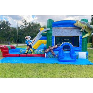 Casa inflable del agua <span class=keywords><strong>de</strong></span> la <span class=keywords><strong>publicidad</strong></span> al aire libre del verano del <span class=keywords><strong>precio</strong></span> al por mayor con los toboganes que saltan la piscina del Castillo - Product Image 3
