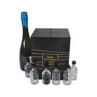 Luxus Weihnachts ferien Gunst Countdown Bier Whisky Advents kalender Starre Miniatur flaschen Benutzer definierte Magnet karton Weins ch achtel