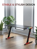 Bureau d'ordinateur ergonomique en métal AOR avec éclairage RGB, LED double côté, design moderne extensible, commande personnalisée en usine