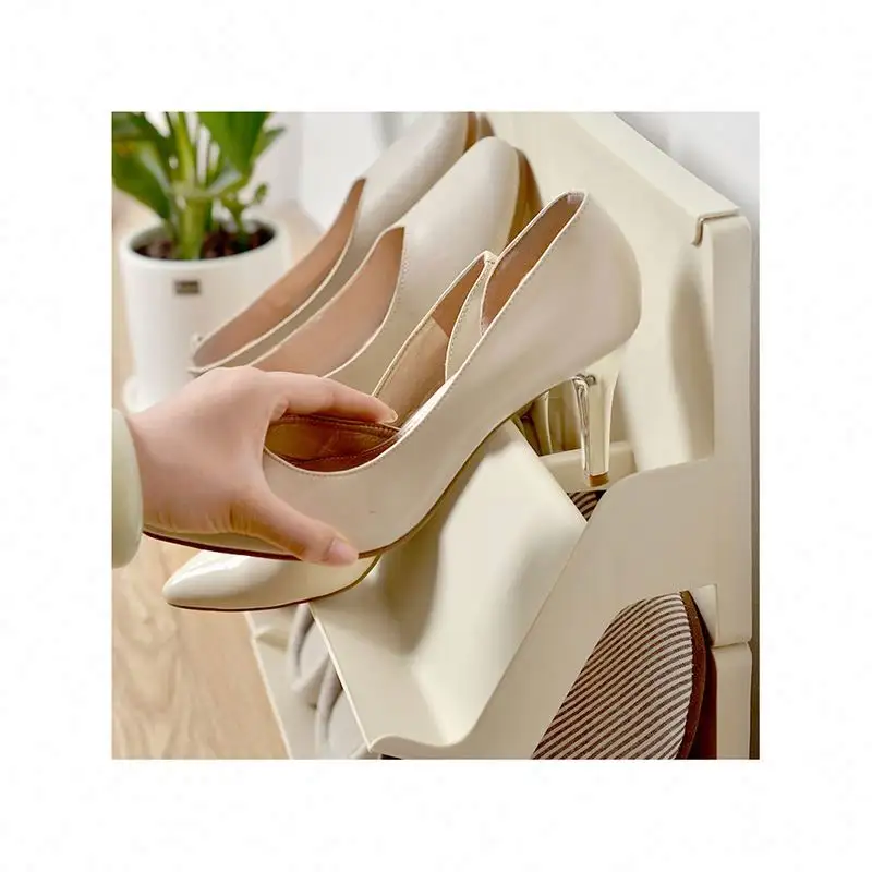 Beyaz ön kovaları ile istiflenebilir saklama kutusu yan çekmece ahşap çok 3 katmanlı dolap ayakkabı kutuları yüksek kaliteli plastik ayakkabı raf
