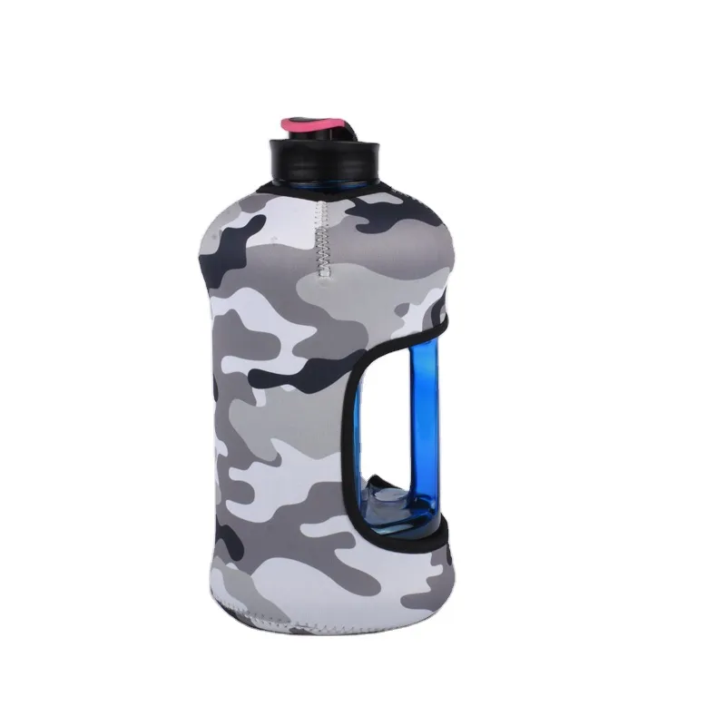 Bouilloire bouteille d'eau de 2,2 l, 3,78 l, avec couleur dégradée et couvercle anti-fuite, Portable, demi-gallons, 1 tonne