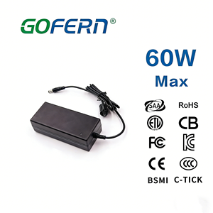 Adaptateurs d'alimentation personnalisés 5A DC 12V/24V multi-pays / certifiés CE/ETL 60W pour rasoirs et aspirateurs - Vente en gros usine - Product Image 1