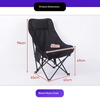 Chaise lune à dossier haut en acier durable pour le camping, la piscine, le pont ou le quai de pêche, avec pieds antidérapants