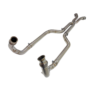Ecnal pour BMW X5M F95 X6M F96 V8 4.4T 2020-2023, Tuyaux avant sans catalyseur en acier inoxydable 1,5 mm + Section intermédiaire en X - Product Image 1