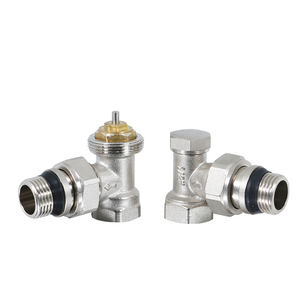 Nouvelle vanne de radiateur thermostatique réglable en laiton nickelé G1/2" M30*1.5mm <span class=keywords><strong>à</strong></span> angle droit pour chauffage au sol - Product Image 2