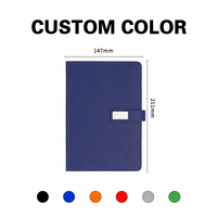 Coffrets cadeaux promotionnels d'entreprise de luxe, logo personnalisé, carnet en cuir PU avec thermos LED et stylo, présentés dans une boîte