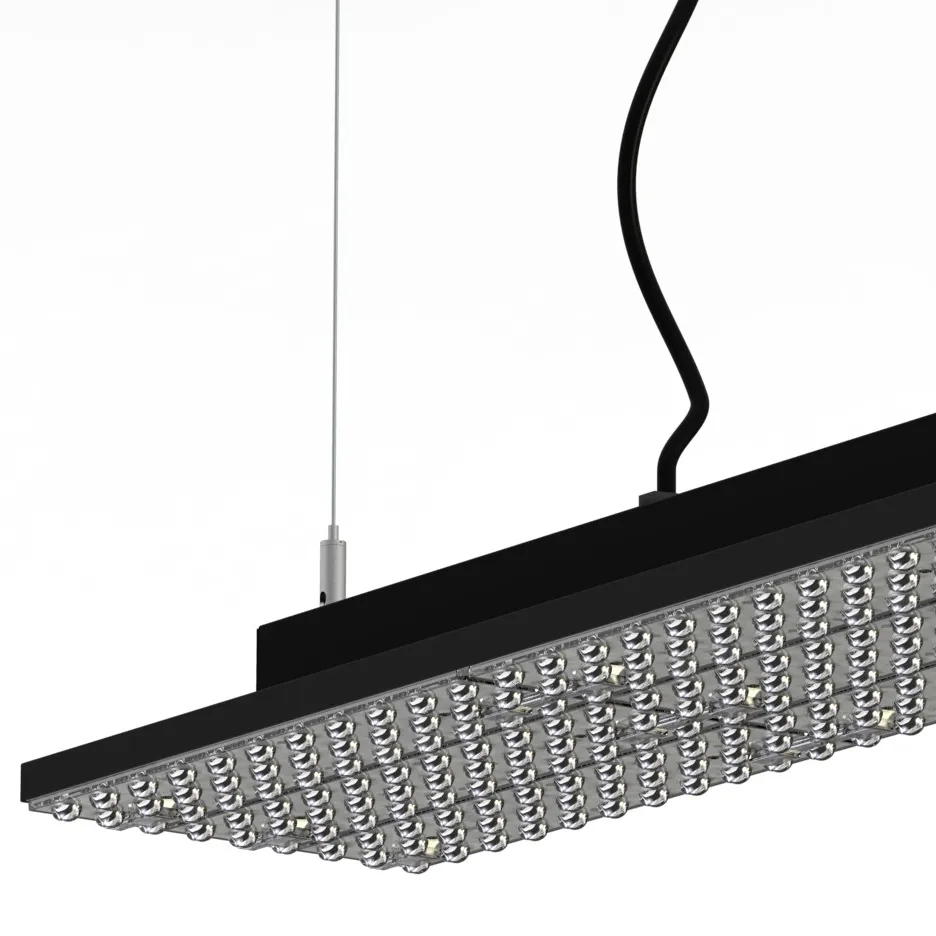 LED Flat Square Light Suspended Pendant Light IP20 Diamonds Lens Combine For Commercial Indoor