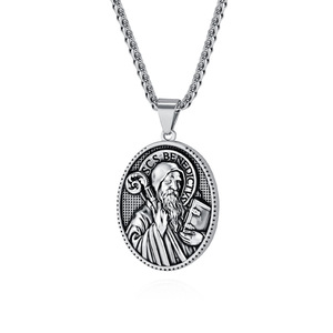 Collier pendentif religieux chrétien en acier inoxydable avec pièce de monnaie en or 18 carats, Vierge <span class=keywords><strong>Marie</strong></span> <span class=keywords><strong>Jésus</strong></span>, pour l'anniversaire des femmes - Product Image 5