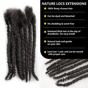 Offre Spéciale Afro Crépus <span class=keywords><strong>Naturel</strong></span> <span class=keywords><strong>Cheveux</strong></span> <span class=keywords><strong>Rasta</strong></span> Humains 10 Pouces 0.4-1.0 cm <span class=keywords><strong>Naturel</strong></span> Noir Humain Dread Texturé Locs - Product Image 5