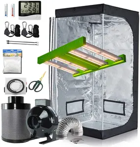 Kit completo de hidroponia para jardim doméstico, 24*24*48 polegadas, 60*60*120cm, luz LED para cultivo, 100W, Hongyi