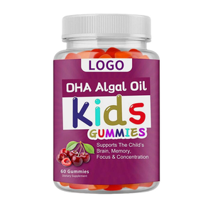 סוכריות גומי DHA לילדים של OEM עם DHA מאצות, אומגה <span class=keywords><strong>3</strong></span> לפיתוח קוגניטיבי, זיכרון, ריכוז ובריאות העיניים, טבעוני, ללא הנדסה גנטית - Product Image 1