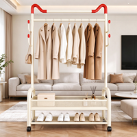 Séchoir à linge extérieur mobile, double niveau, en acier au carbone extra épais, détachable, robuste, moderne, peu encombrant et écologique
