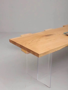 Solid Oak Wood Slab <strong>Tabletop</strong> - Live Edge Dining Table, Coffee Bar &amp; Kitchen Countertop Slab for Home - Product Image 4