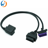 Reemplazo para Volkswagen Toyota OBDII Cable, para Audi Toyota OBD 2 Cable, OBD II extensión Y Splitter Cable para Audi VW Toyota