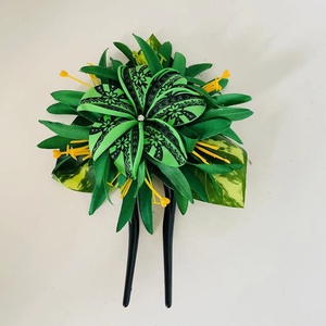 Plumeria mousse <span class=keywords><strong>fleur</strong></span> fourche à cheveux île <span class=keywords><strong>artificielle</strong></span> diadème hawaïen polynésien frangipanis hibiscuss accessoires pour cheveux à tige unique - Product Image 4