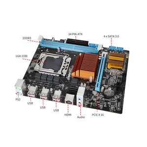 Placa Base X58 para Computadora con LGA1366, Compatible con Memoria DDR3 1333/1066/800, Buena Calidad y Mejor Precio - Product Image 3