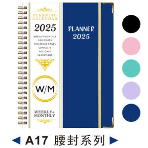 Agenda Semanal en Inglés 2025, Libreta de Horarios, Tamaño B5/A6, Cuaderno Espiral con Cubierta de PP, Encuadernado Cosido con Hilo, Libreta de Planificación - Product Image 2