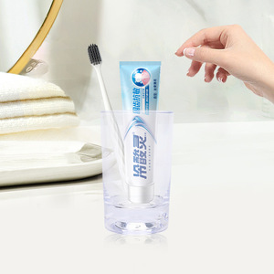 Transparent Mouthwash Cup Round For Hotel Home Use Minimalist Style Water Cup - Product Image 3