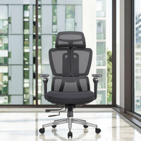 Chaise de bureau de direction ergonomique au design moderne, hauteur réglable, fonction pivotante, tissu respirant, cadre en maille PP, usage domestique/bureau
