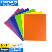 Vente en gros de fournitures scolaires de bureau en plastique de taille lettre dossiers de présentation d'affaires double poche 3 trous poinçon têtard dossiers