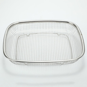 Stainless Steel BBQ Wire <b>Mesh</b> Basket Rectangle With Cooking Grate <b>For</b> Outdoor <b>Grilling</b> Vegetables And Meat - Product Image 2