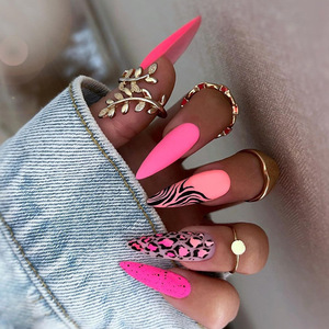 Uñas postizas cortas de lujo con diamantes, diseño de uñas artificiales, <span class=keywords><strong>bailarina</strong></span>, prensa francesa, Popular, novedad de 2023 - Product Image 3