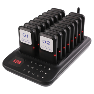 Système d'appel sans fil à écran tactile, signal puissant, file d'attente des clients pour restaurant, 16 pagers pour église, clinique, camion de nourriture, garderie - Product Image 1