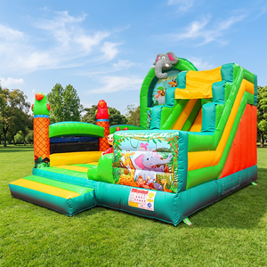 Parque de Juegos Inflable Comercial para Niños, Castillo Trampolín con Diseño de Mundo Animal, Color Personalizable, Libre de Plomo, Resistente al Fuego e Impermeable - Product Image 1